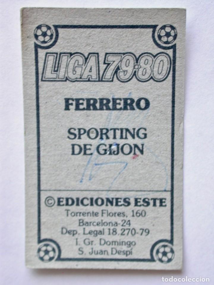 Cromos de f&uacute;tbol: ENZO FERRERO DEL SPORTING DE EDICIONES ESTE 79-80, NUNCA PEGADO - Foto 2