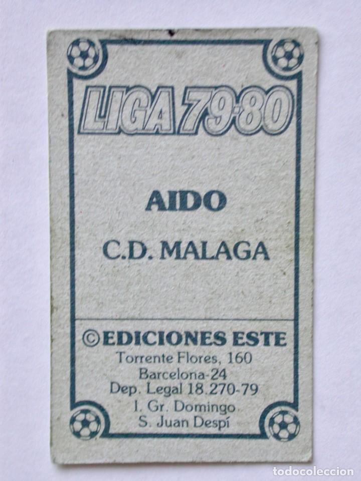 Cromos de f&uacute;tbol: AIDO DEL M&Aacute;LAGA DE EDICIONES ESTE 79-80, NUNCA PEGADO - Foto 2