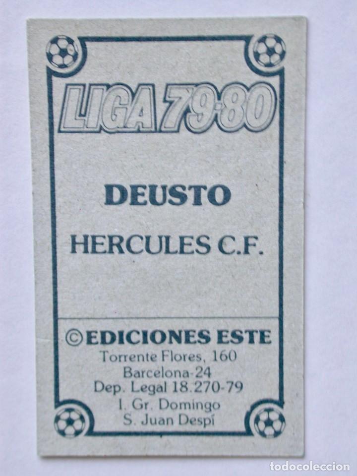 Cromos de f&uacute;tbol: DEUSTO DEL H&Eacute;RCULES DE EDICIONES ESTE 79-80, NUNCA PEGADO - Foto 2