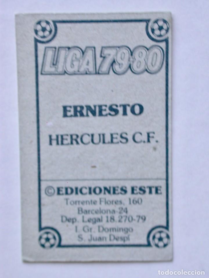 Cromos de f&uacute;tbol: ERNESTO DEL H&Eacute;RCULES DE EDICIONES ESTE 79-80, NUNCA PEGADO - Foto 2
