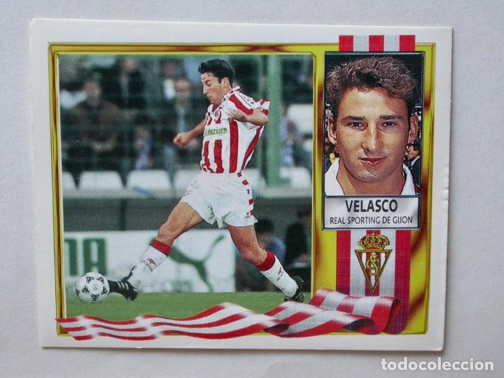 Cromos de f&uacute;tbol: VELASCO DEL SPORTING DE EDICIONES ESTE 95-96, NUNCA PEGADO - Foto 1