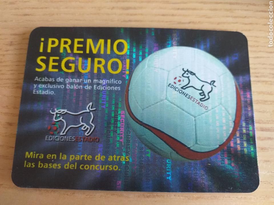 Cromos de F&uacute;tbol: F&Uacute;TBOL CROMO BONO PREMIO SEGURO BAL&Oacute;N SECURITY V EDICIONES ESTADIO 2007 2008