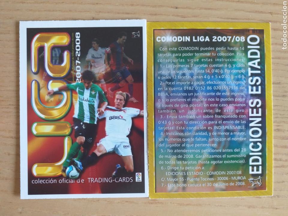 Cromos de f&uacute;tbol: F&Uacute;TBOL CROMO BONO COMOD&Iacute;N LIGA 2007/08 EDICIONES ESTADIO 2007 2008