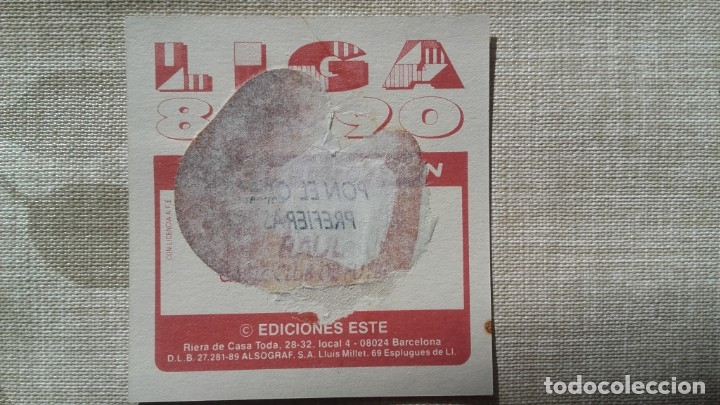 Cromos de f&uacute;tbol: RA&Uacute;L - C&Aacute;DIZ - CROMO EDICIONES ESTE 1989-90 - Foto 2