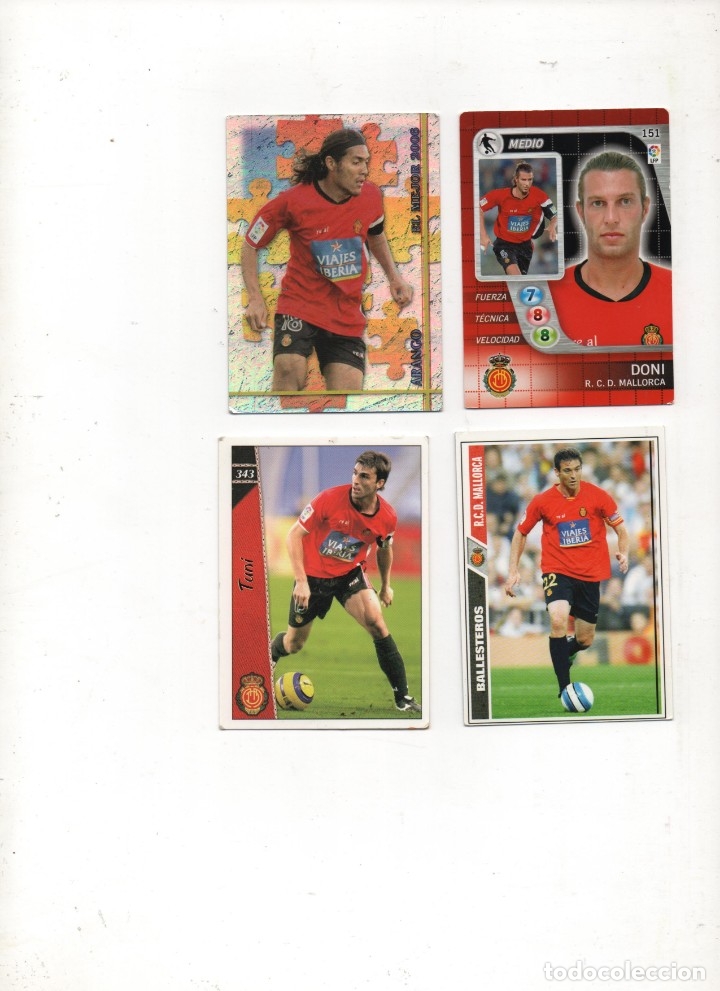 Cromos de f&uacute;tbol: 4 CROMOS DEL MALLORCA - Foto 1