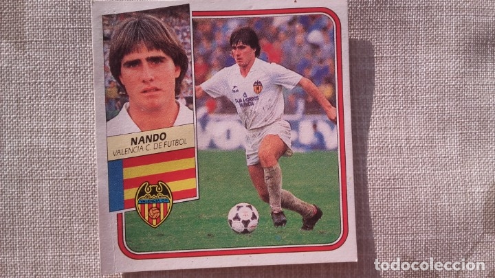Cromos de f&uacute;tbol: NANDO VALENCIA ESTE 89 90 - Foto 1