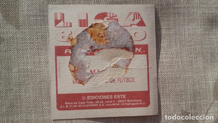 Cromos de f&uacute;tbol: NANDO VALENCIA ESTE 89 90 - Foto 2