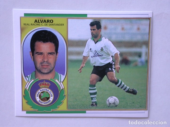 Cromos de f&uacute;tbol: ALVARO DEL RACING DE EDICIONES ESTE 96-97, NUNCA PEGADO - Foto 1
