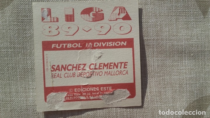Cromos de f&uacute;tbol: SANCHEZ C. DEL R.C.D.MALLORCA ESTE 89-90 - Foto 2