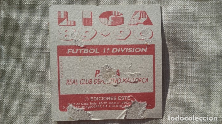 Cromos de f&uacute;tbol: PARRA MALLORCA ED ESTE 89 90 - Foto 2