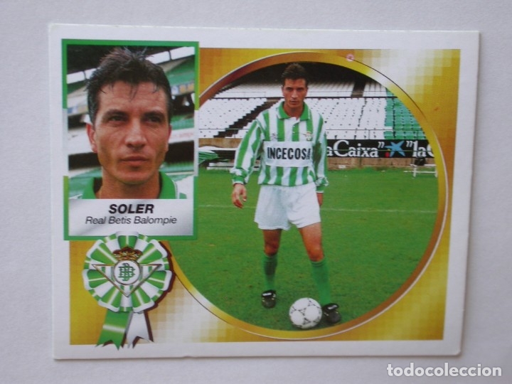Cromos de f&uacute;tbol: SOLER DEL BETIS DE EDICIONES ESTE 94-95, NUNCA PEGADO - Foto 1