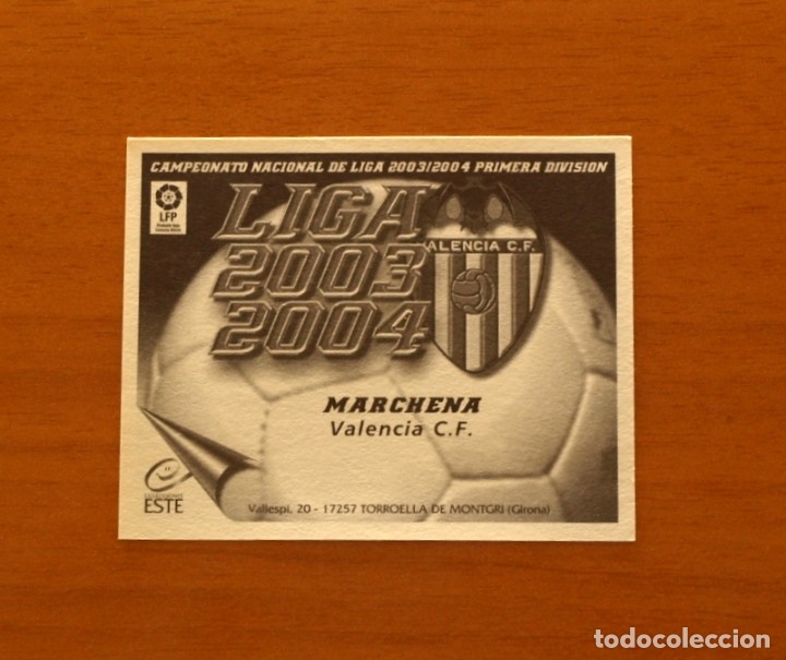 Cromos de f&uacute;tbol: Valencia - Marchena - Ediciones Este 2003-2004, 03-04 - Nunca pegado - Foto 2