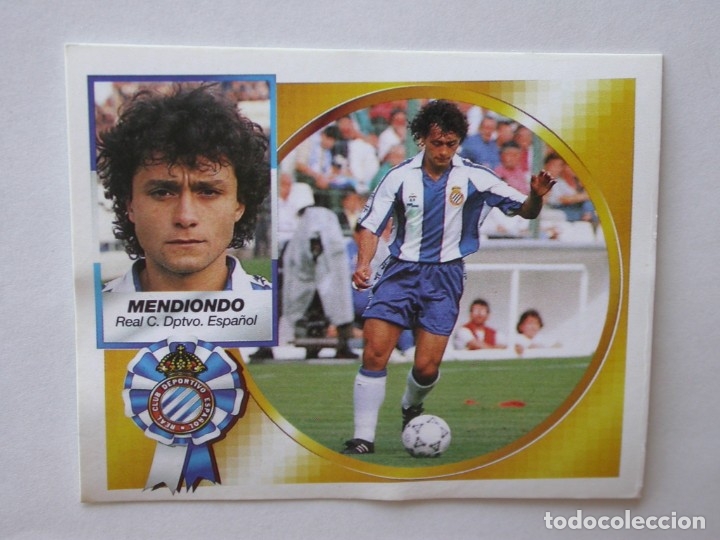 Cromos de f&uacute;tbol: MENDIONDO DEL ESPA&Ntilde;OL DE EDICIONES ESTE 94-95, NUNCA PEGADO - Foto 1
