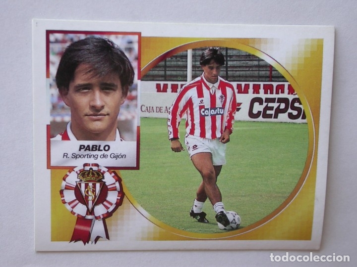 Cromos de f&uacute;tbol: PABLO DEL SPORTING DE EDICIONES ESTE 94-95, NUNCA PEGADO - Foto 1