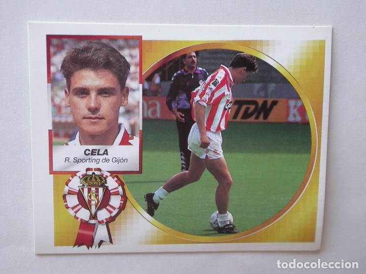 Cromos de f&uacute;tbol: CELA DEL SPORTING DE EDICIONES ESTE 94-95, NUNCA PEGADO - Foto 1