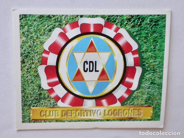 Cromos de f&uacute;tbol: ESCUDO DEL LOGRO&Ntilde;&Eacute;S DE EDICIONES ESTE 94-95, NUNCA PEGADO - Foto 1