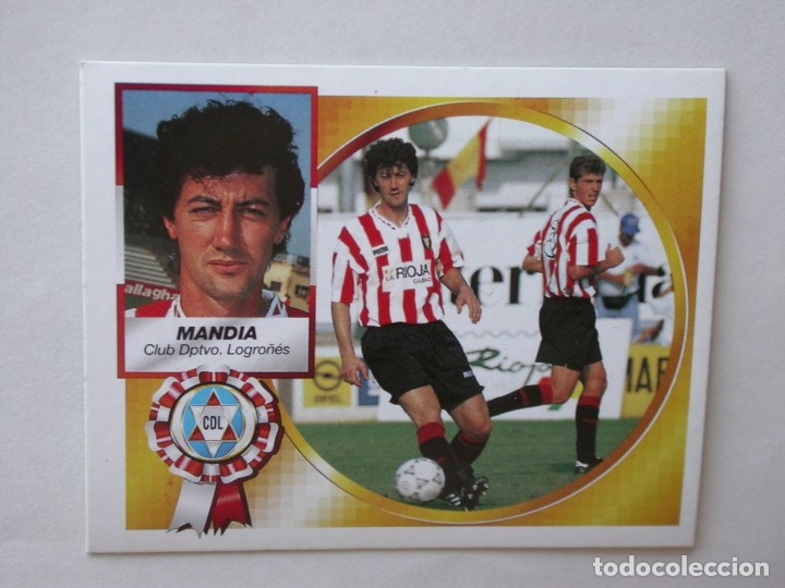 Cromos de f&uacute;tbol: MANDIA DEL LOGRO&Ntilde;&Eacute;S DE EDICIONES ESTE 94-95, NUNCA PEGADO - Foto 1