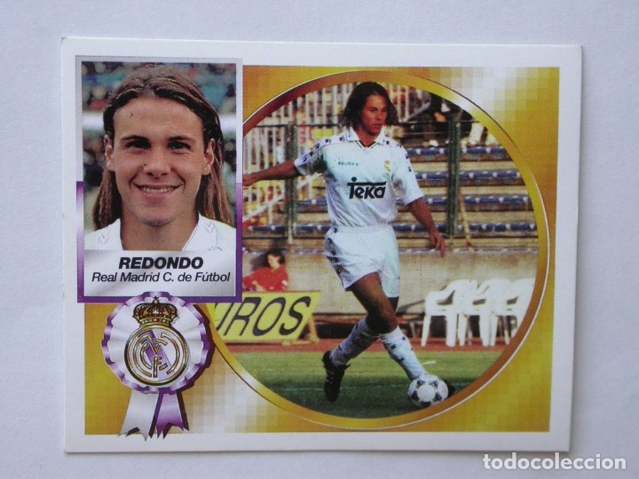 Cromos de f&uacute;tbol: REDONDO VERSI&Oacute;N DEL R. MADRID DE EDICIONES ESTE 94-95, NUNCA PEGADO - Foto 1