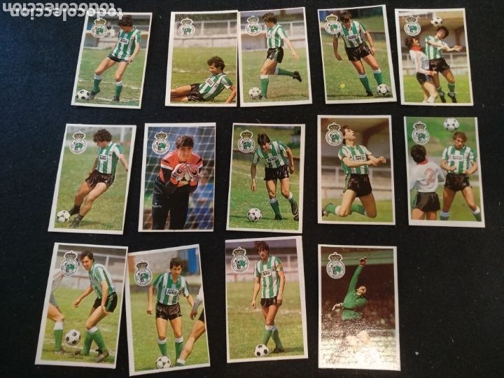 Cromos de F&uacute;tbol: Equipo Real Racing club, cromos del &aacute;lbum Maradona liga 84-85