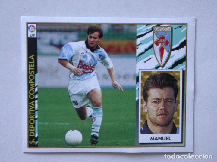 Cromos de f&uacute;tbol: MANUEL DEL COMPOSTELA DE EDICIONES ESTE 97-98, NUNCA PEGADO - Foto 1