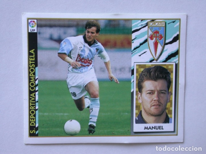 Cromos de f&uacute;tbol: MANUEL DEL COMPOSTELA DE EDICIONES ESTE 97-98, NUNCA PEGADO - Foto 1