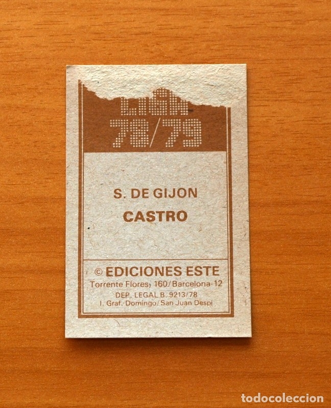 Cromos de f&uacute;tbol: Sporting de Gij&oacute;n - Castro - Ediciones Este 1978-1979, 78-79 - Foto 2