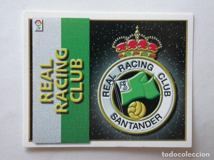 Cromos de f&uacute;tbol: ESCUDO DEL RACING DE EDICIONES ESTE 98-99, NUNCA PEGADO - Foto 1