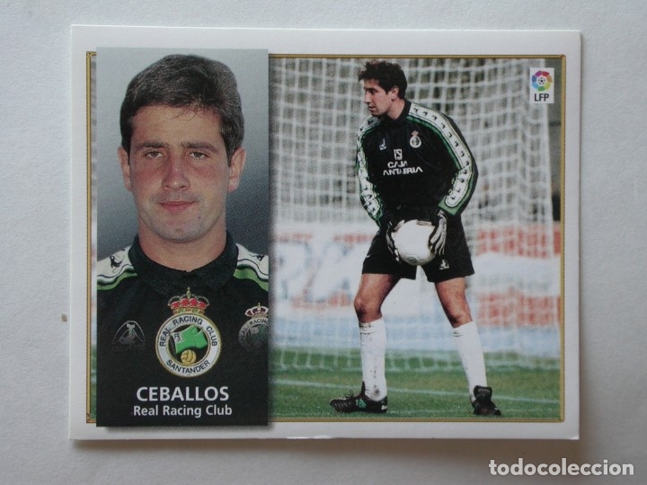 Cromos de f&uacute;tbol: CEBALLOS DEL RACING DE EDICIONES ESTE 98-99, NUNCA PEGADO - Foto 1