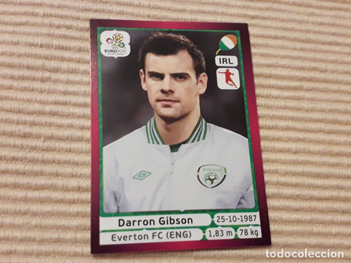 Cartes &agrave; collectionner de Football: CROMO 352 Darron Gibson, IRELAND IRLANDA EURO 2012 POLAND UKRAINE EUROCOPA POLONIA UCRANIA PANINI