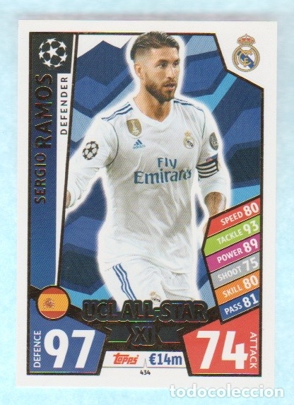 Fu&szlig;ball-Sticker: MATCH ATTAX ( UEFA CHAMPIONS LEAGUE ) 17/18 RAMOS 434
