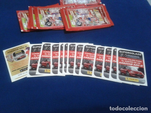 Football Stickers: LOTE 12 CROMOS LIGA ESTE 2016 - 17 ( SUPERGOLAZO MAZDA CUPON SIN ACTIVAR ) 16 - 17 NUEVOS DE SOBRE