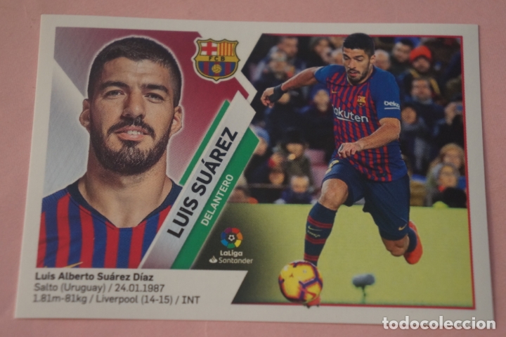 Cromos de f&uacute;tbol: CROMO DE F&Uacute;TBOL LUIS SUAREZ DEL F.C. BARCELONA SIN PEGAR LIGA ESTE 2019-2020/19-20