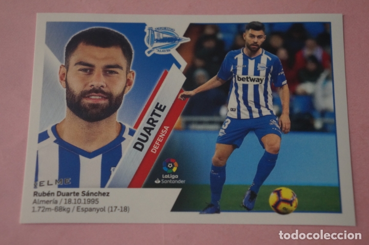 Football Stickers: CROMO DE F&Uacute;TBOL DUARTE DEL DEPORTIVO ALAV&Eacute;S SIN PEGAR LIGA ESTE 2019-2020/19-20