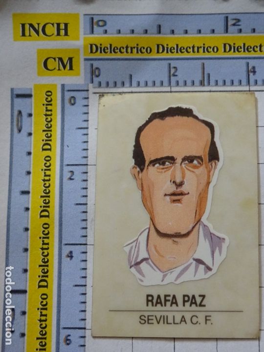 Fu&szlig;ball-Sticker: CROMO CROMITO F&Uacute;TBOL. LIGA 90 91 1990 1991 BOLLYCAO CARICATURAS FUTBOLISTAS 30 RAFA PAZ SEVILLA FC