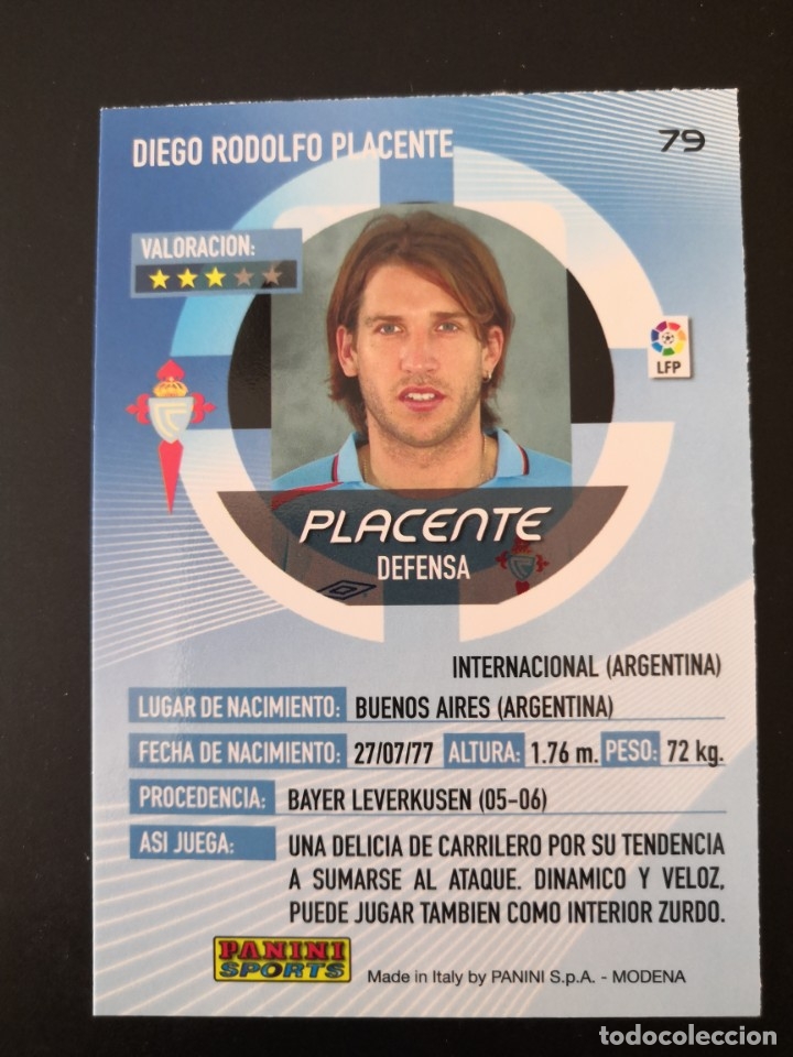 Cromos de f&uacute;tbol: Megacracks 2006/07 - 79 Placente - RC Celta - Foto 2