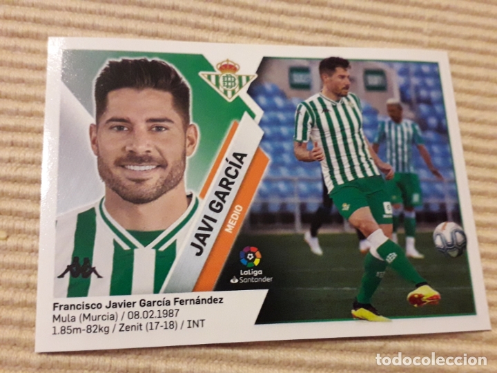 Cromos de F&uacute;tbol: CROMO N&ordm; 8 BIS JAVI GARCIA (COLOCA) REAL BETIS LIGA 19-20 (2019 2020) ALBUM ESTE