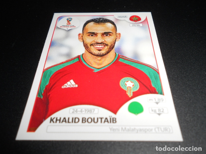 Cromos de f&uacute;tbol: 168 KHALID BOUTAIB MOROCCO MARRUECOS CROMOS MUNDIAL FUTBOL 18 FIFA WORLD CUP RUSSIA RUSIA 2018