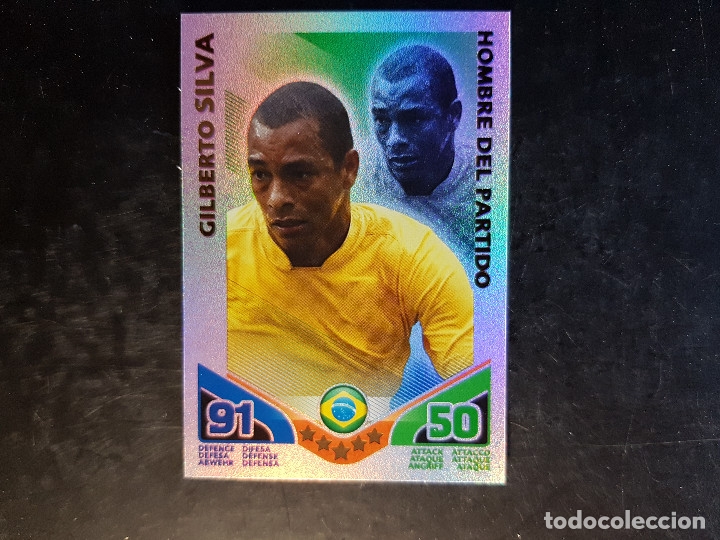Cromos de f&uacute;tbol: TOPPS MATCH ATTAX. BRASIL. GILBERTO SILVA - Foto 1