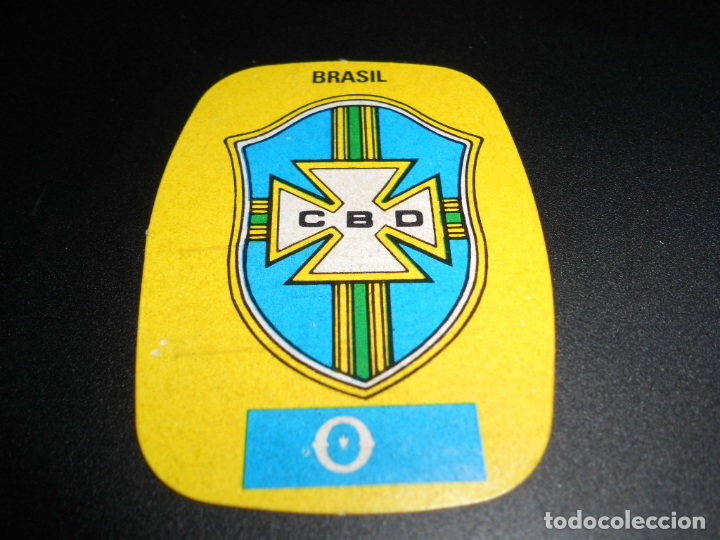 Cromos de F&uacute;tbol: ESCUDO LOGO BRASIL BRAZIL CROMO ALBUM NARANJITO FIFA WORLD CUP ESPA&Ntilde;A 1982 MUNDIAL FUTBOL 82 REYAUCA