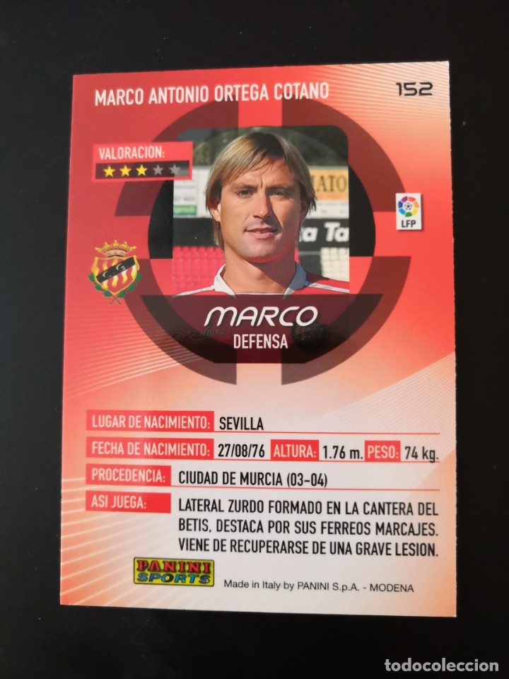 Cromos de f&uacute;tbol: Megacracks 2006/07 - 152 Marco - C. Gimnastic - Foto 2