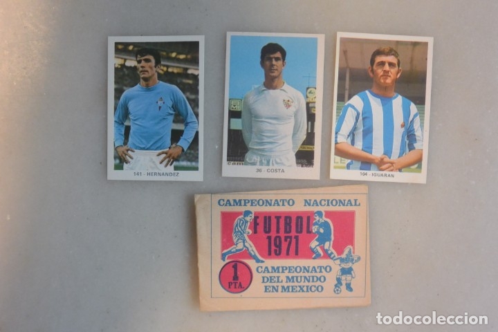 Cartes &agrave; collectionner de Football: SOBRE CROMOS ABIERTO CAMPEONATO NACIONAL FUTBOL 1971. ED RUIZ ROMERO