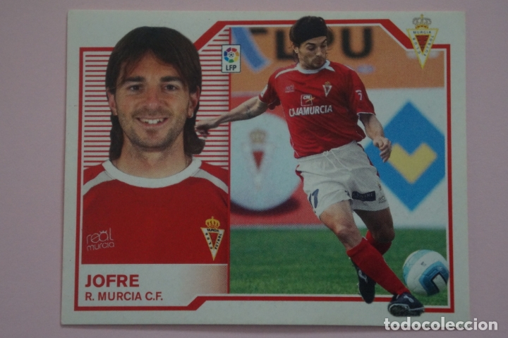 Cromos de f&uacute;tbol: CROMO DE FUTBOL JOFRE DEL REAL MURCIA C.F. SIN PEGAR LIGA ESTE 2007-2008/07-08