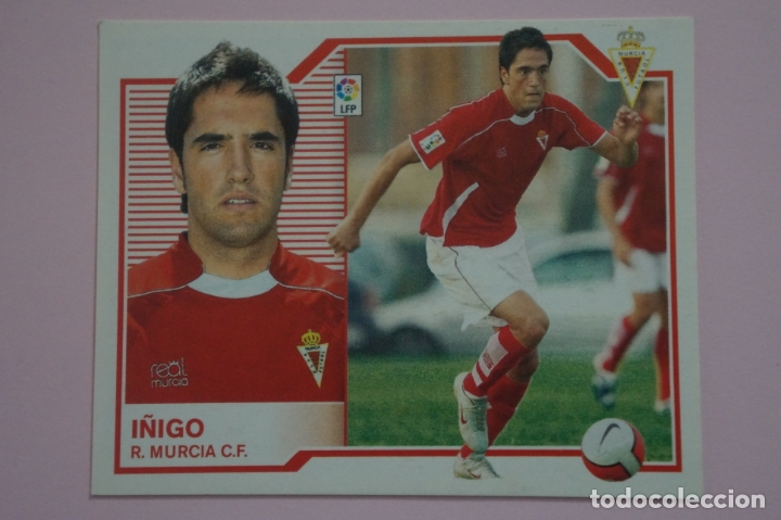 Cromos de f&uacute;tbol: CROMO DE FUTBOL I&Ntilde;IGO DEL REAL MURCIA C.F. SIN PEGAR LIGA ESTE 2007-2008/07-08