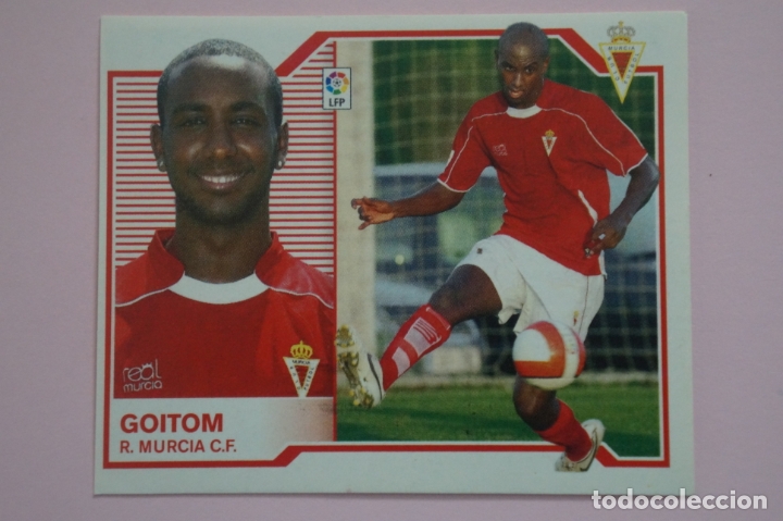 Cromos de f&uacute;tbol: CROMO DE FUTBOL GOITOM DEL REAL MURCIA C.F. SIN PEGAR LIGA ESTE 2007-2008/07-08