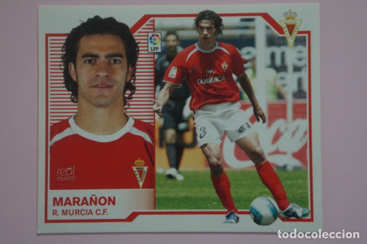Cromos de f&uacute;tbol: CROMO DE FUTBOL MARA&Ntilde;ON DEL REAL MURCIA C.F. SIN PEGAR LIGA ESTE 2007-2008/07-08