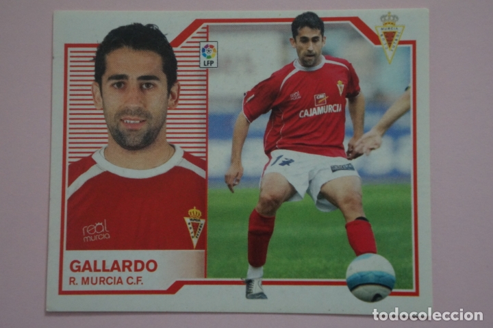 Cromos de f&uacute;tbol: CROMO DE FUTBOL GALLARDO DEL REAL MURCIA C.F. SIN PEGAR LIGA ESTE 2007-2008/07-08