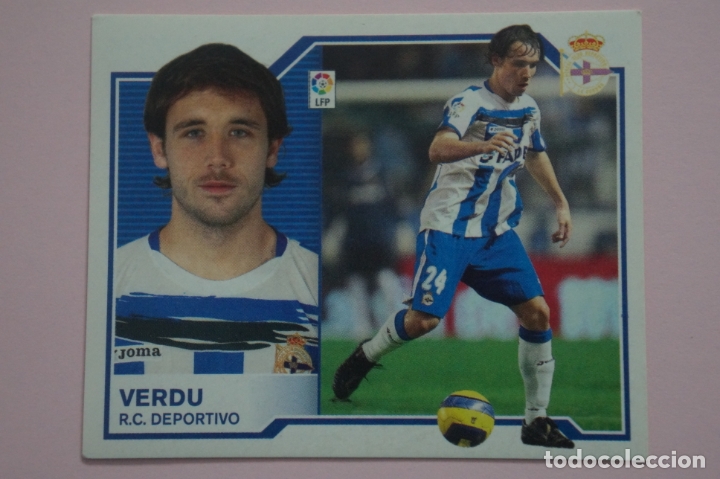 Fu&szlig;ball-Sticker: CROMO DE FUTBOL VERDU DEL DEPORTIVO LA CORU&Ntilde;A SIN PEGAR LIGA ESTE 2007-2008/07-08