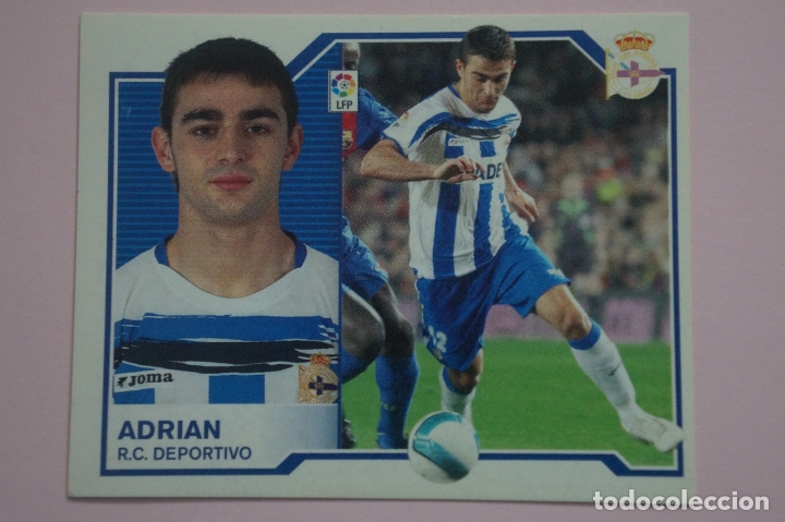 Cromos de f&uacute;tbol: CROMO DE FUTBOL ADRIAN DEL DEPORTIVO LA CORU&Ntilde;A SIN PEGAR LIGA ESTE 2007-2008/07-08