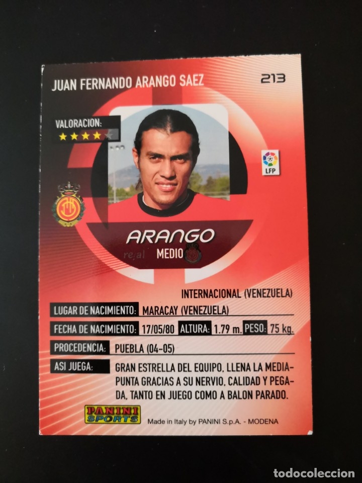 Cromos de f&uacute;tbol: Megacracks 2006/07 - 213 Arango - RCD Mallorca - Foto 2