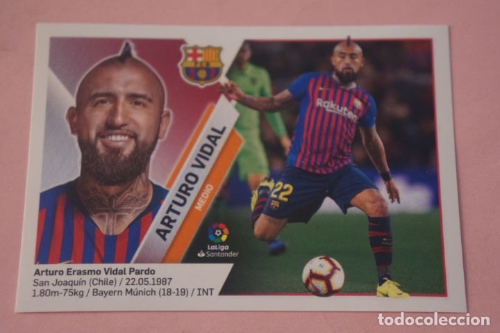 Cromos de f&uacute;tbol: CROMO DE F&Uacute;TBOL ARTURO VIDAL DEL F.C. BARCELONA SIN PEGAR LIGA ESTE 2019-2020/19-20